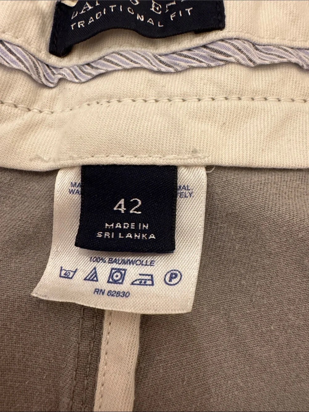 Lands' End Men's Flat Front Shorts in Taupe Beige